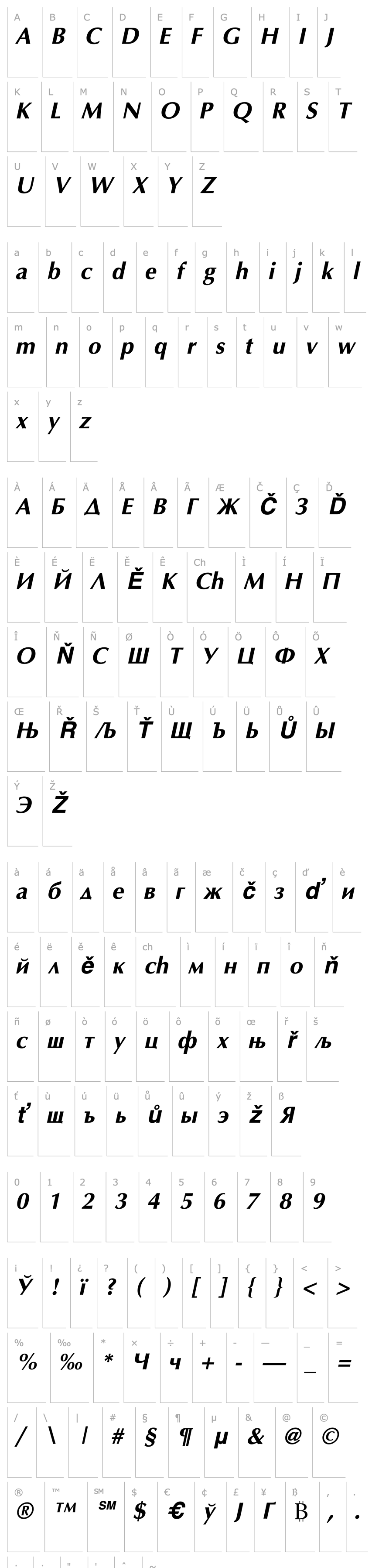 Overview AGOpus BoldOblique