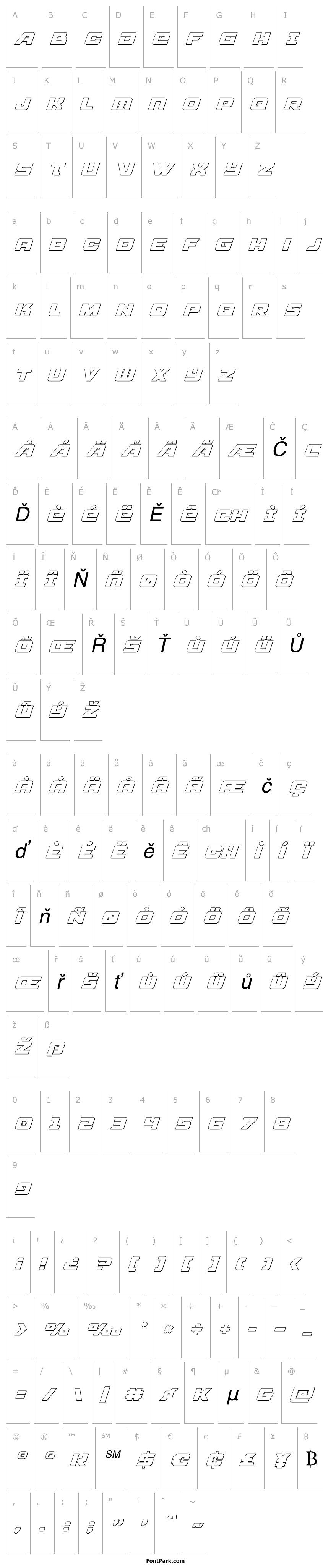 Overview Aircruiser Outline Italic
