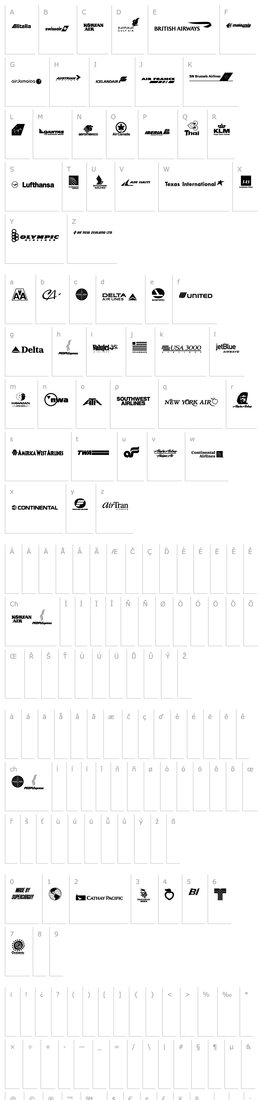 Overview Airline Logos Past and Present