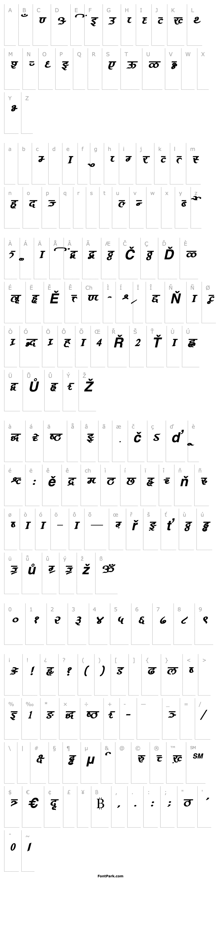 Overview AkrutiDevChandrikaBoldItalic