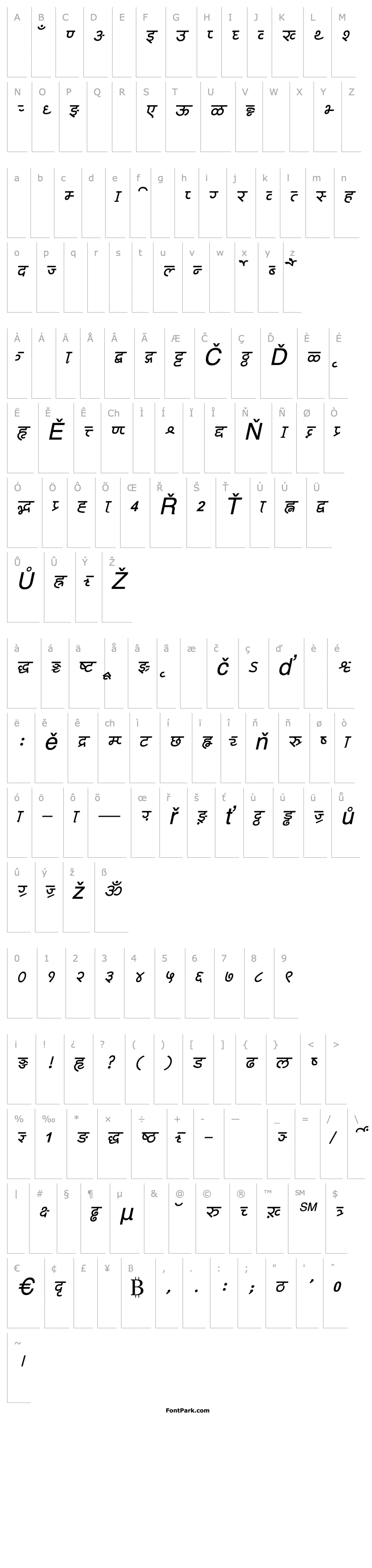 Overview AkrutiDevRekhaNormalItalic