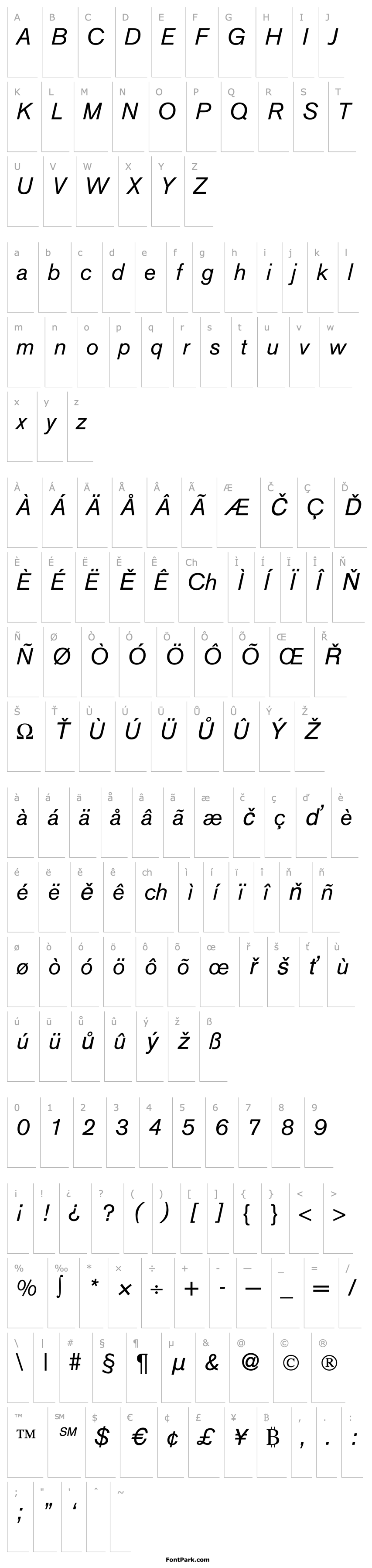 Přehled Akzent-RegularItalic