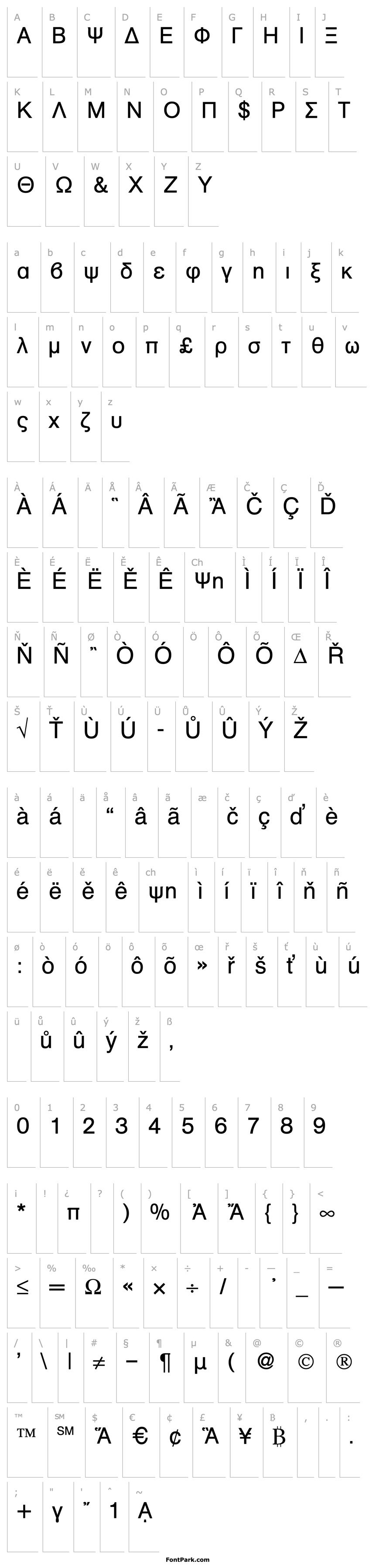 Overview AkzentGreek-Regular