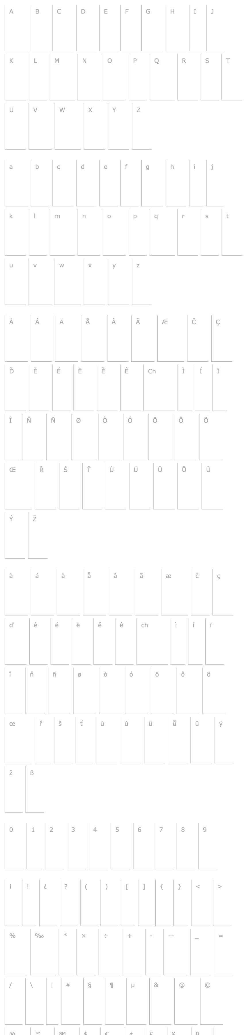 Overview Albertus Bold Titling