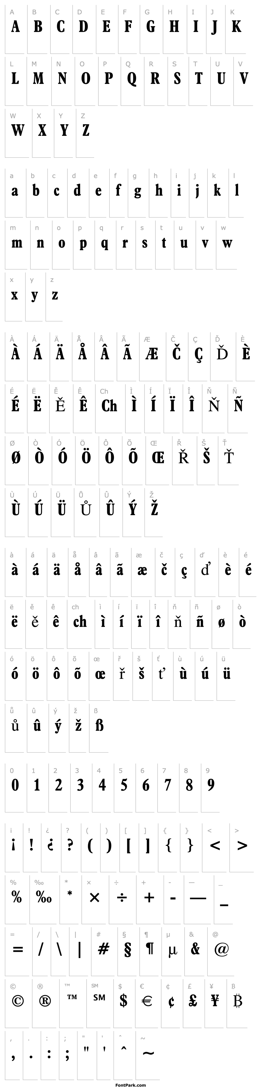 Overview Aldine 721 Bold Condensed BT