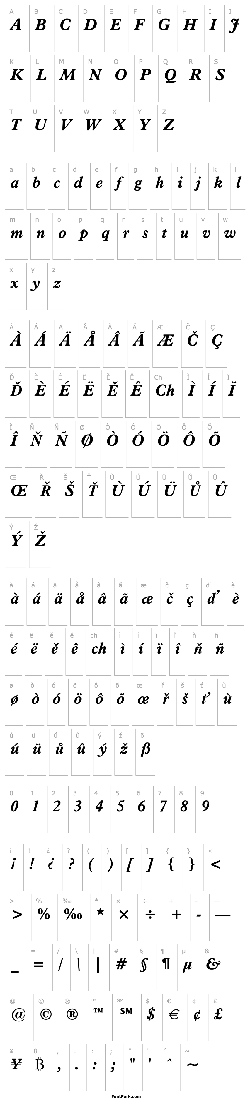 Overview Aldine 721 Bold Italic BT