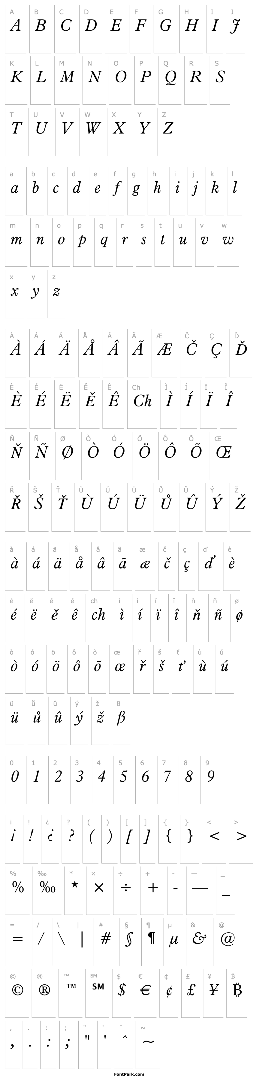 Přehled Aldine 721 Light Italic BT