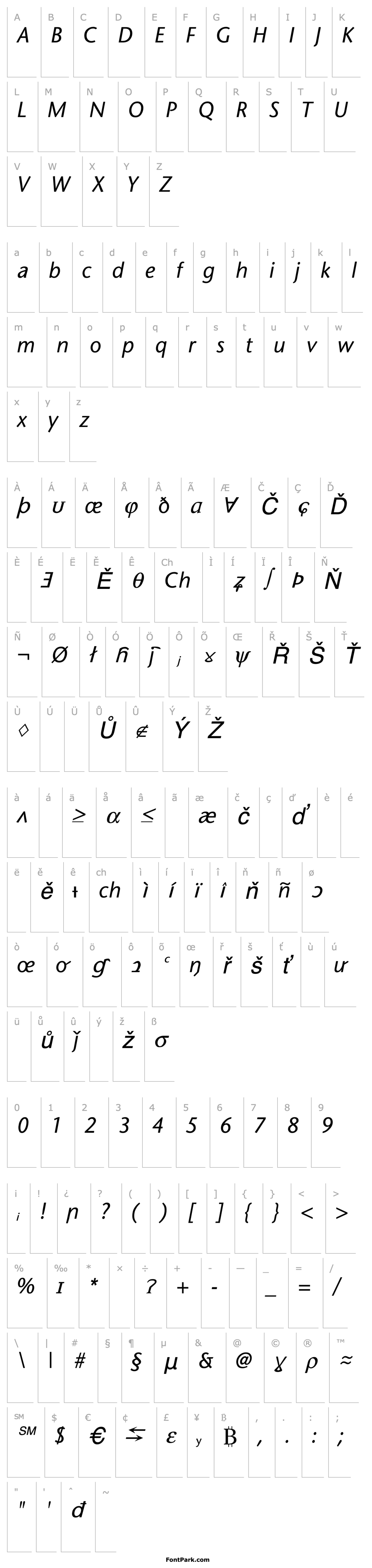 Přehled Aldrich Italic