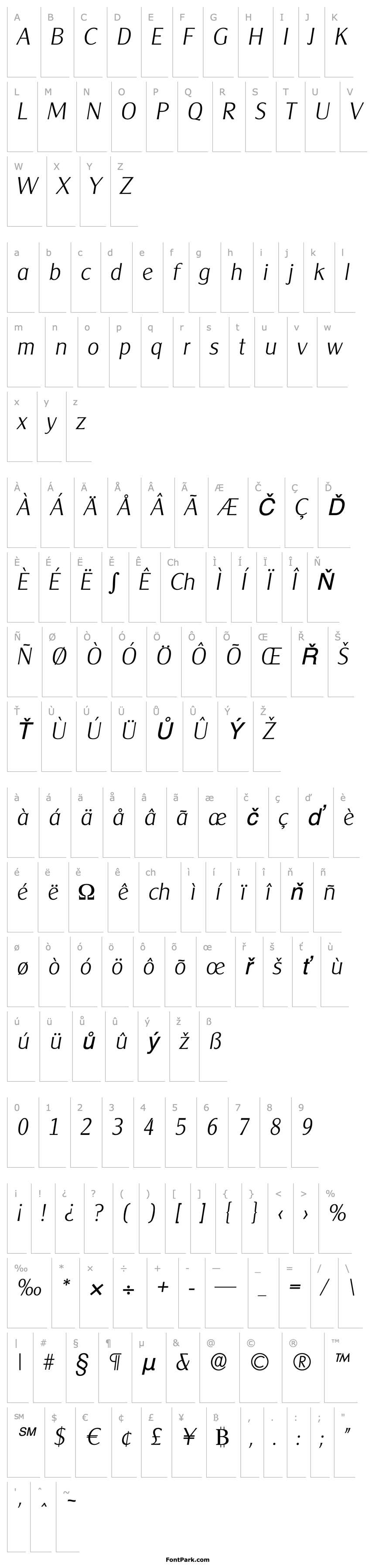 Přehled AlexanderBecker-ExtraLight Italic