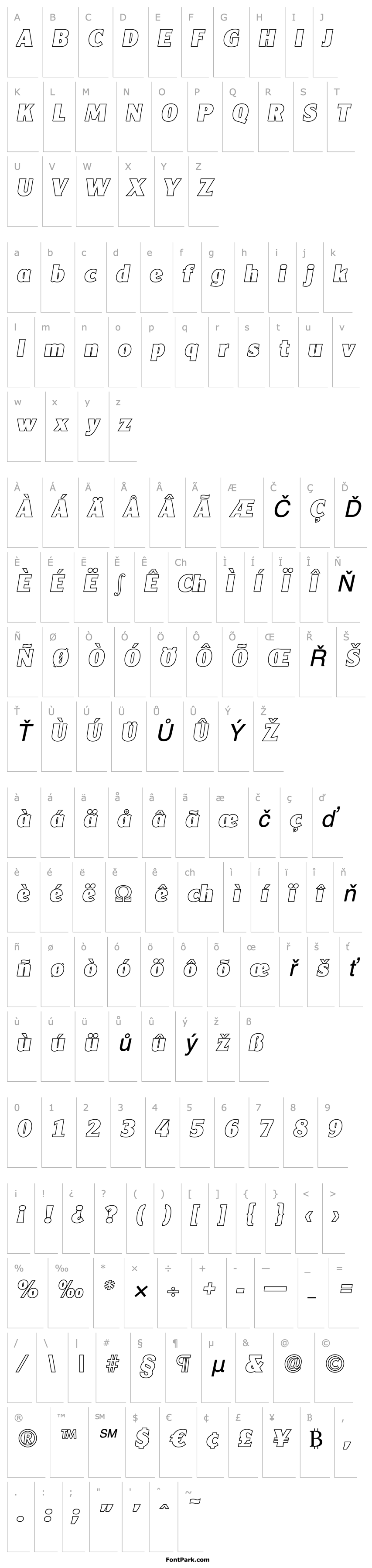 Přehled AlexanderBeckerOutline-Heavy Italic