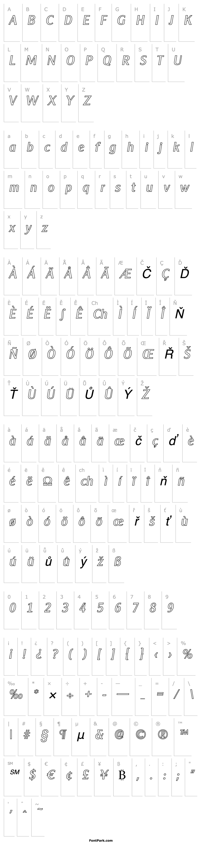 Přehled AlexanderBeckerOutline Italic