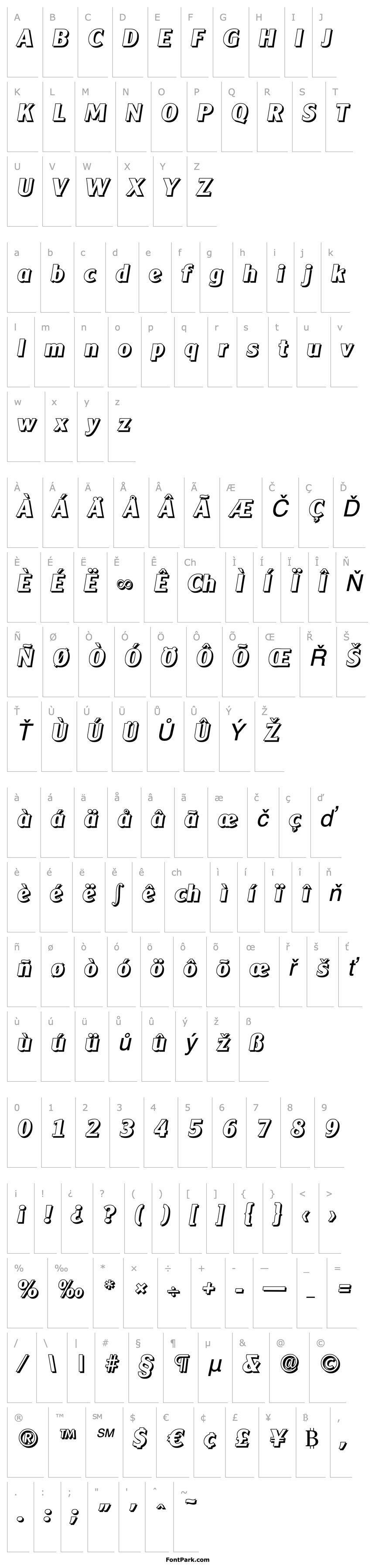 Přehled AlexanderBeckerShadow-ExBold-Italic