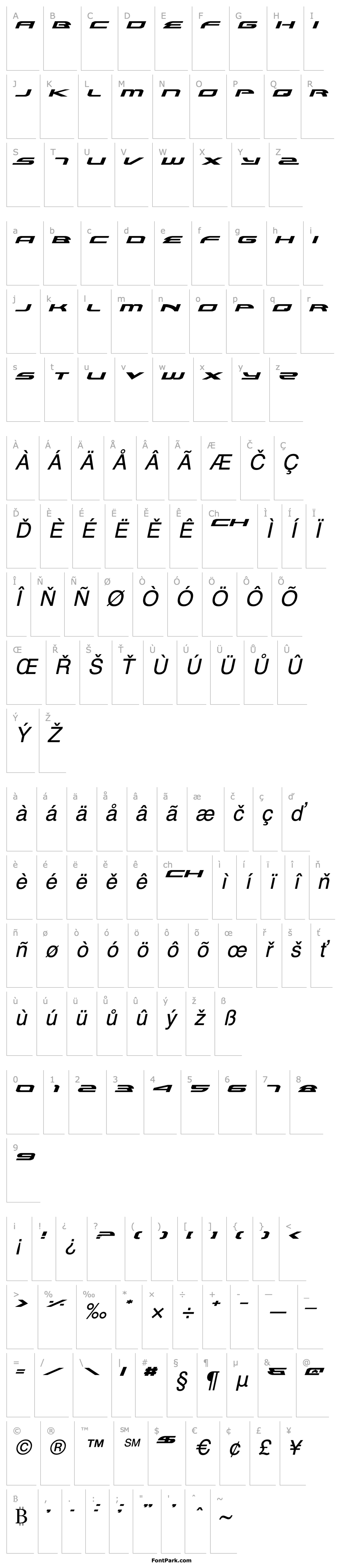 Přehled Alexis Expanded Italic