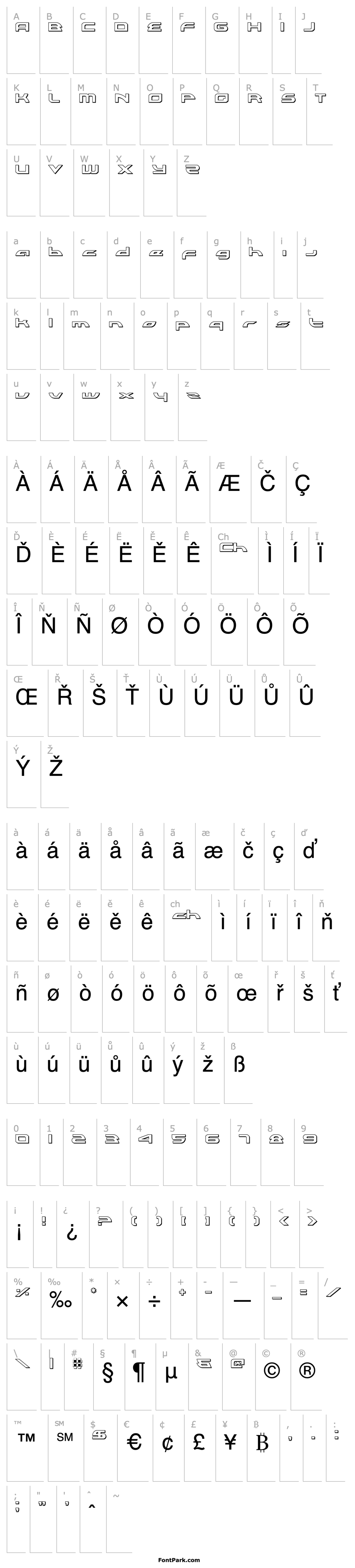 Overview Alexis Lower Case Outline