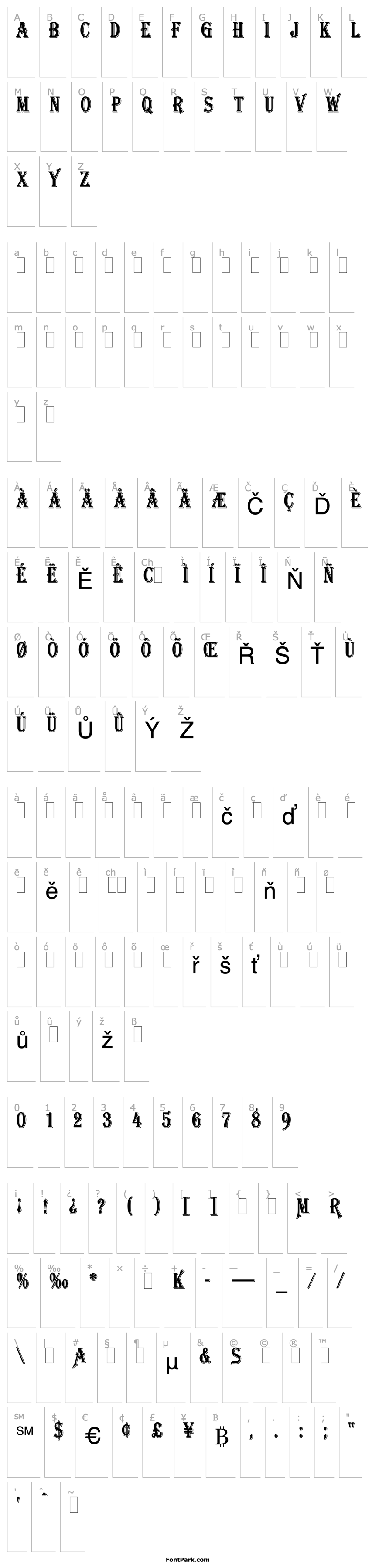 Přehled Algerian Condensed LET Plain:1.0