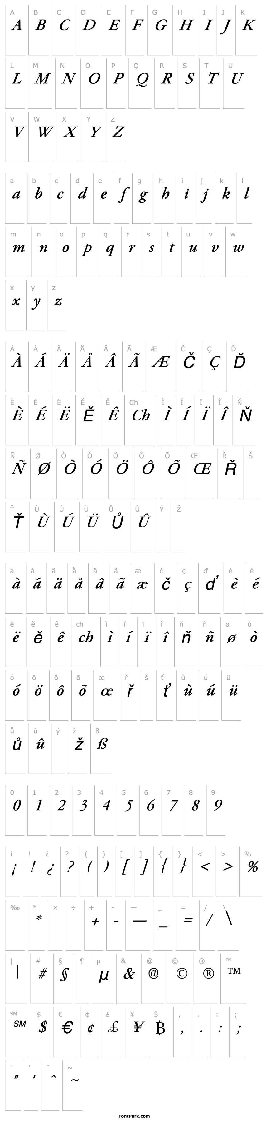 Overview Algonquin Italic