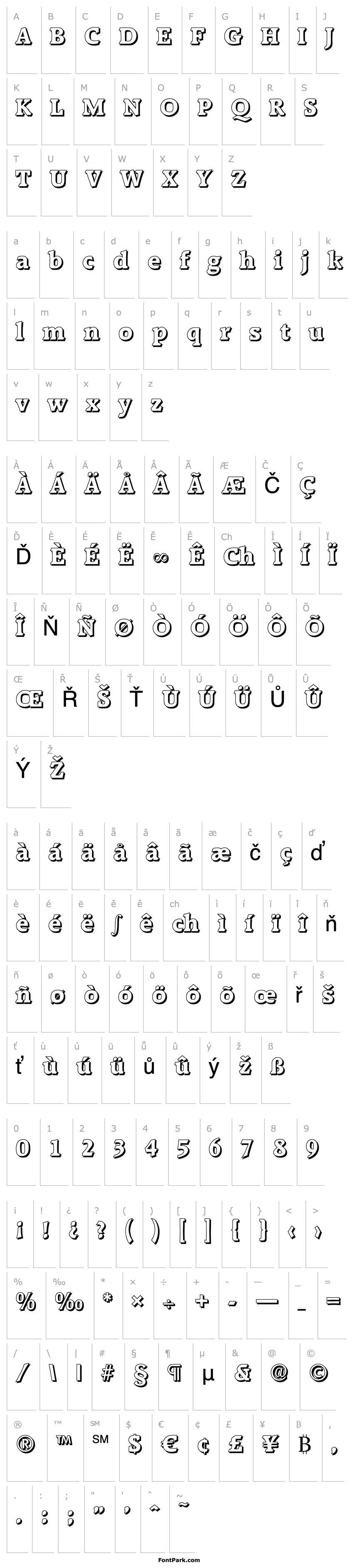 Přehled AliBeckerShadow-ExtraBold-Regular