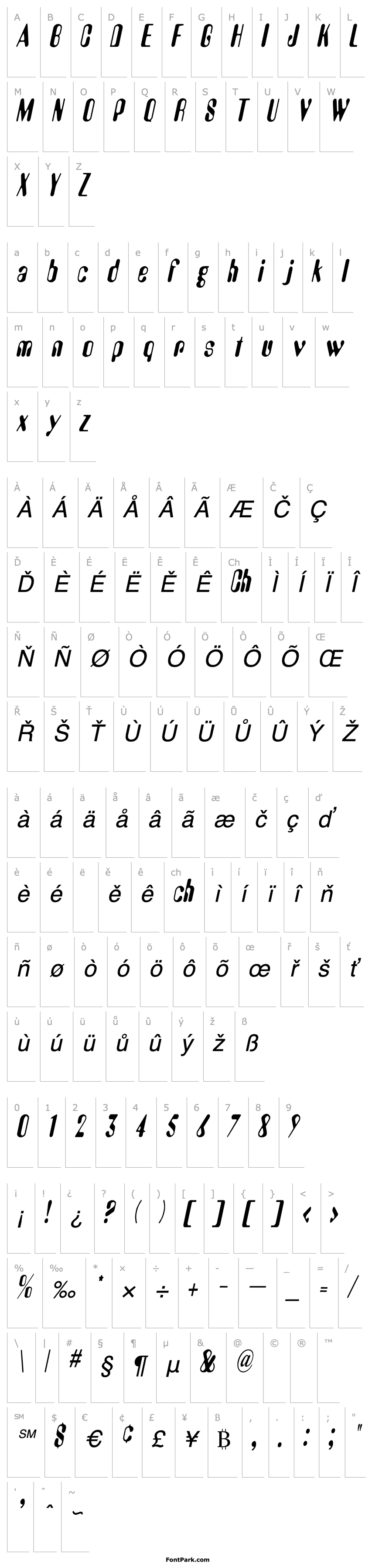 Overview AlienEyeCondensed Oblique