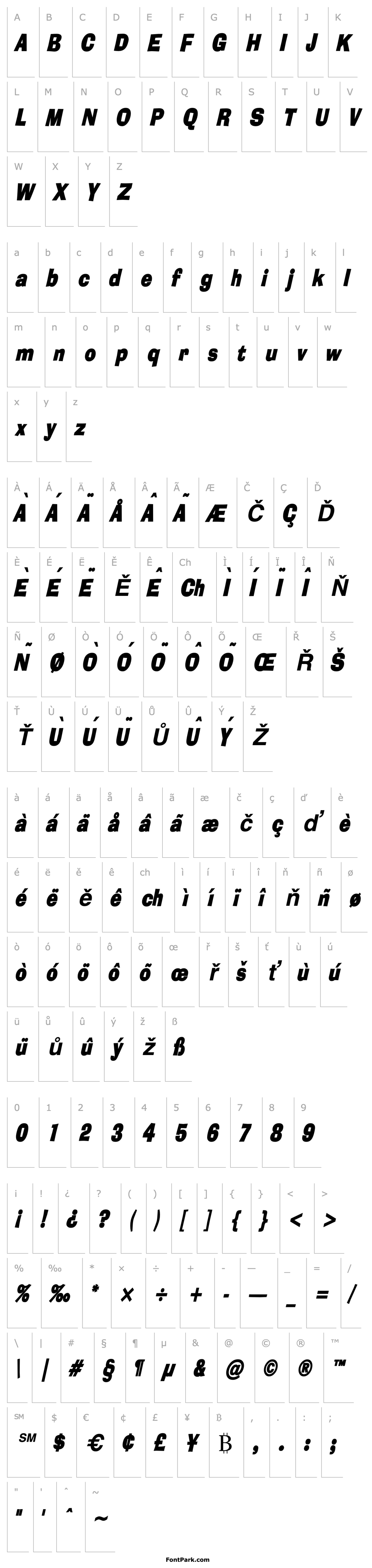 Overview Alor Condensed BoldItalic