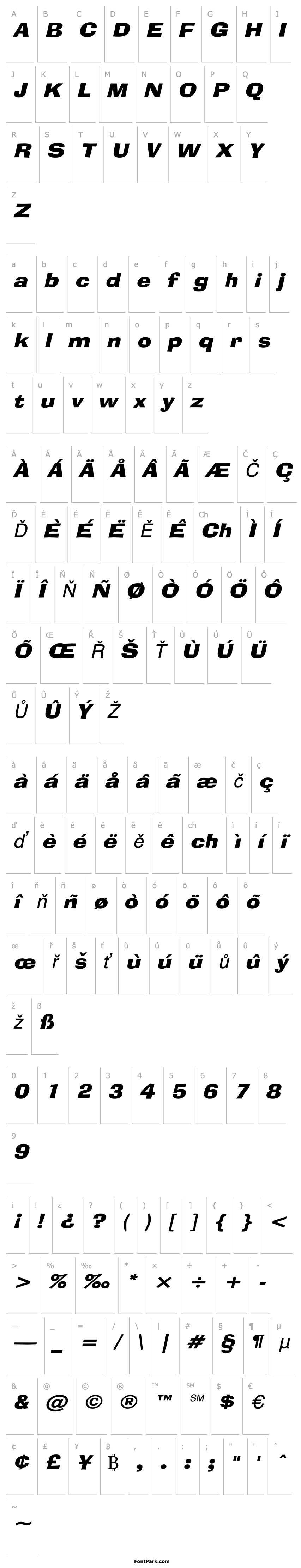 Přehled Alor-Extended Italic