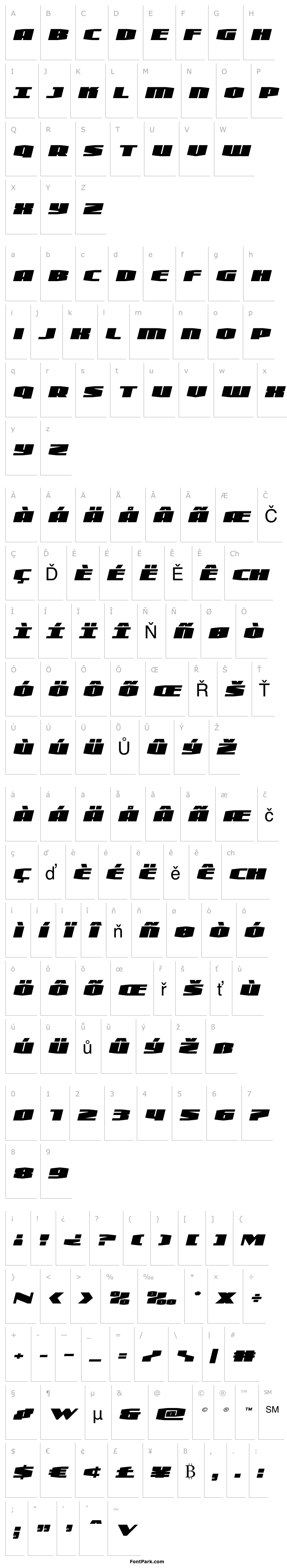 Přehled Alpha Century Expanded Italic