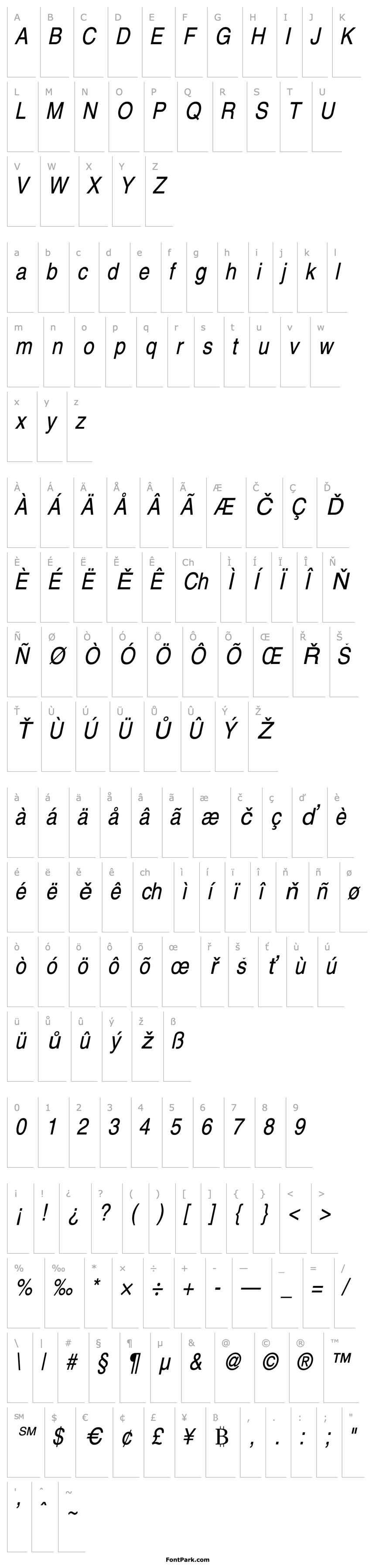 Overview Alps Condensed Italic