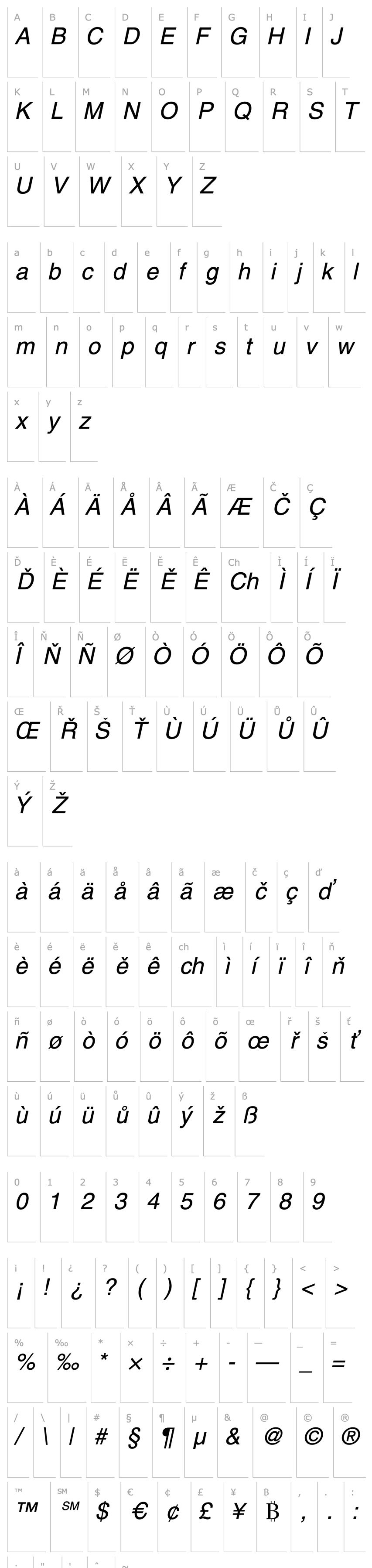 Overview Alps Italic