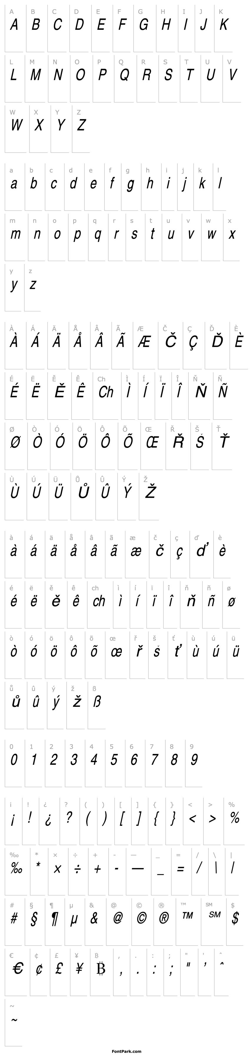 Overview Alps Thin Italic