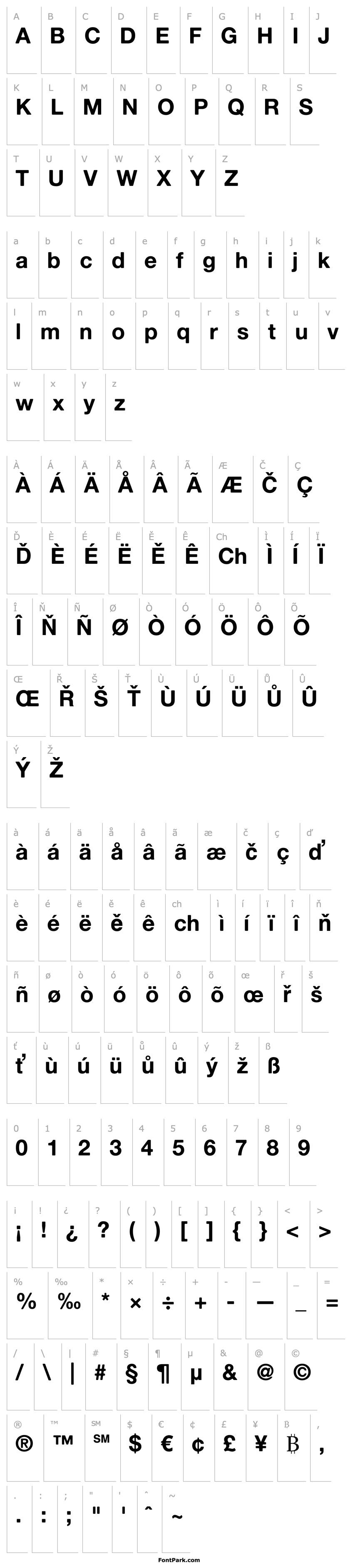 Přehled Alte Haas Grotesk Bold