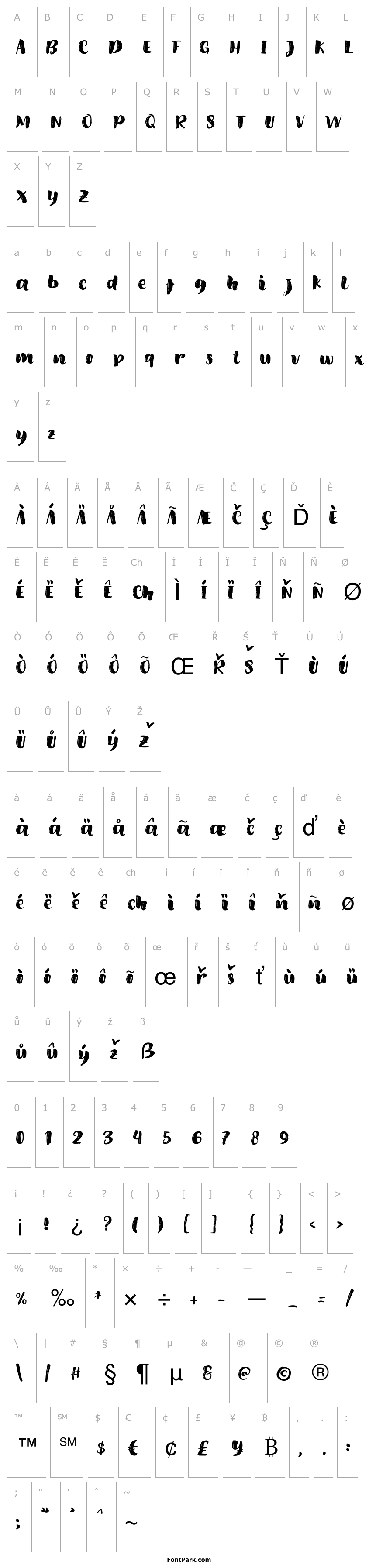 Přehled AmelBrushFont-Regular