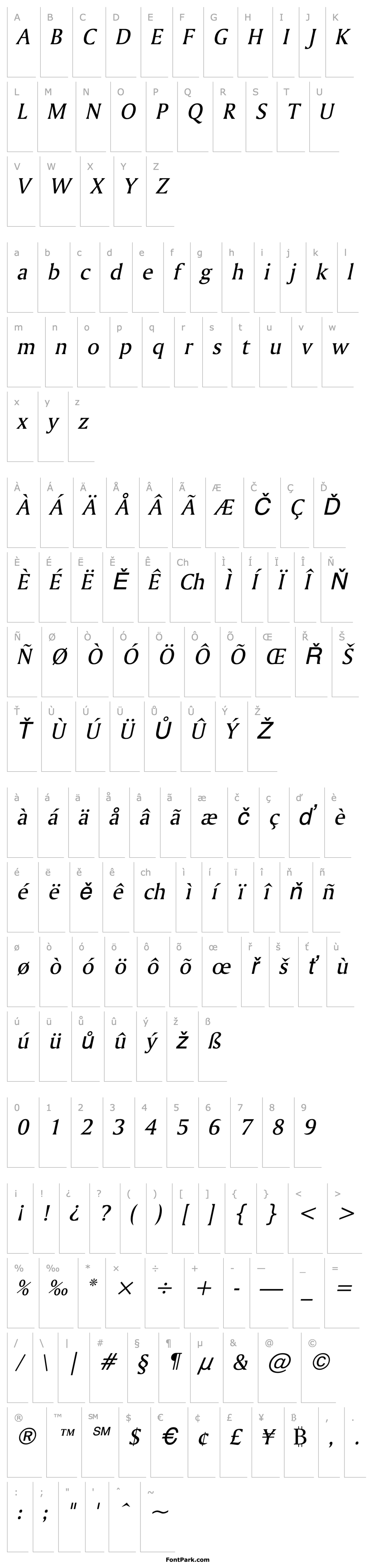 Overview Ameretto Italic