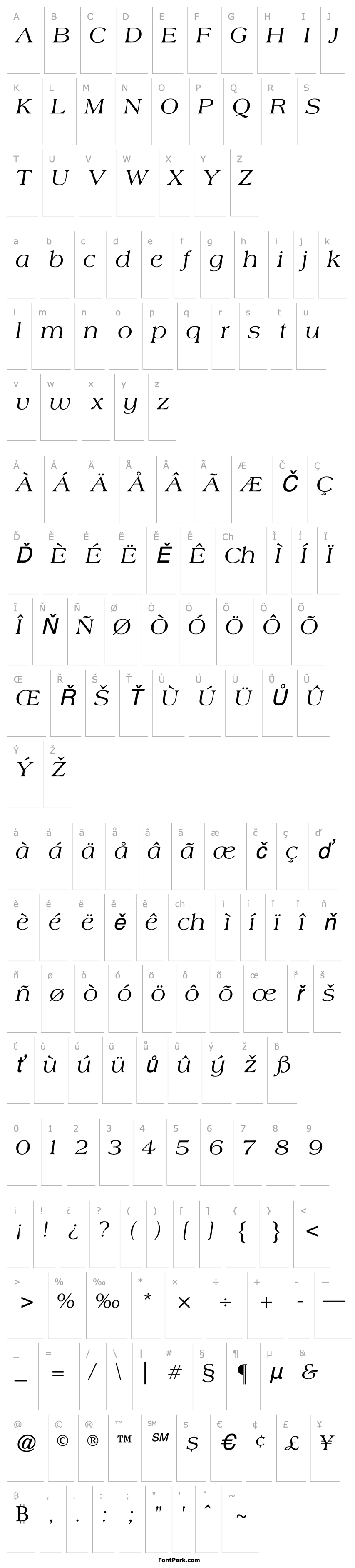 Overview American Classic Italic