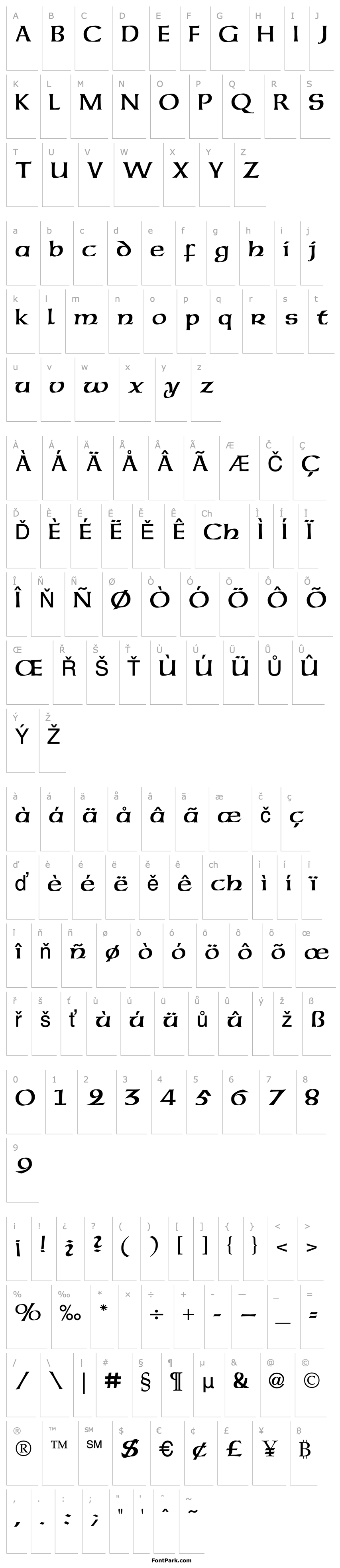 Overview American Uncial Regular