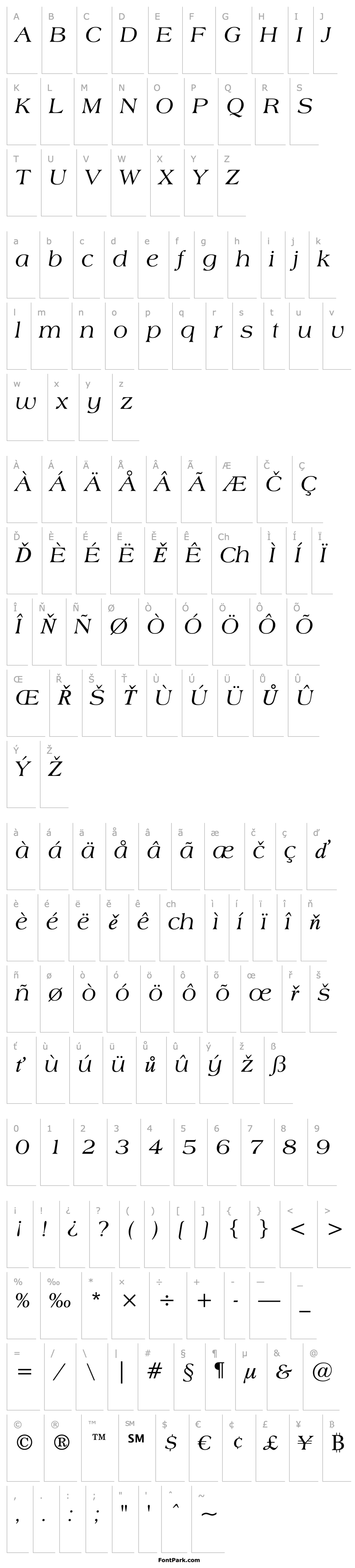 Overview Americana BT Italic