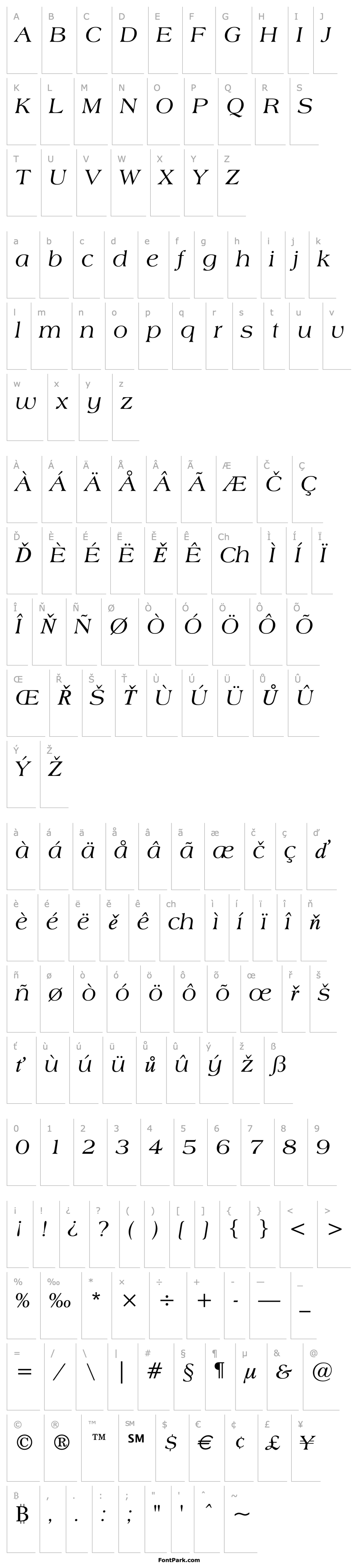 Overview Americana Italic BT