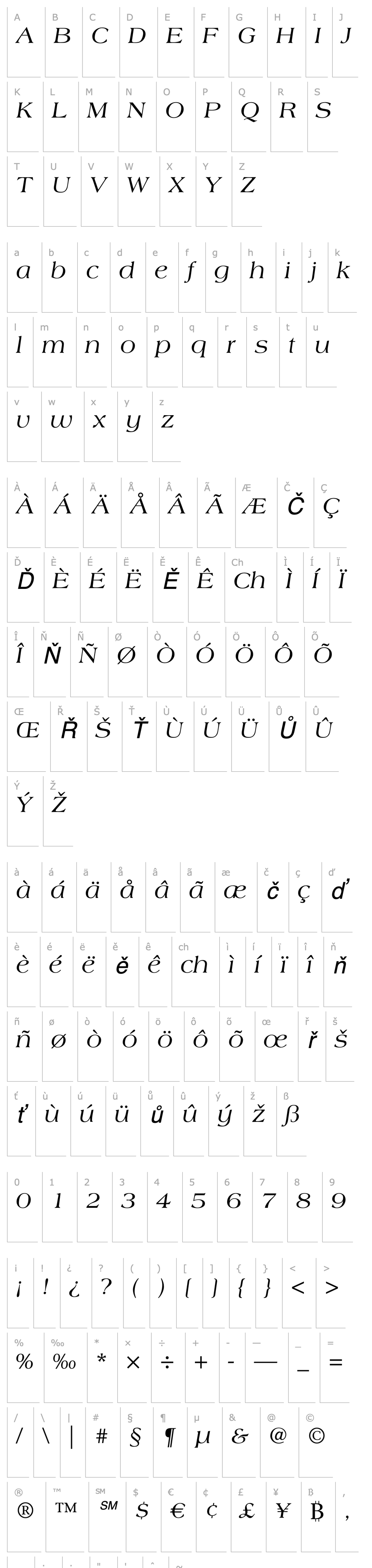 Overview Americana LT Italic