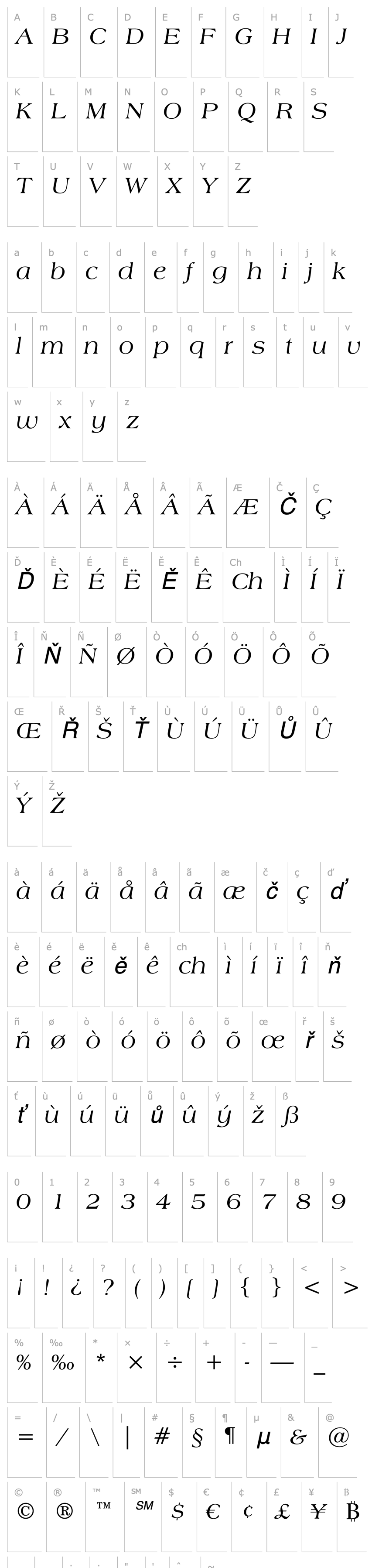 Overview AmericanaBT-Italic
