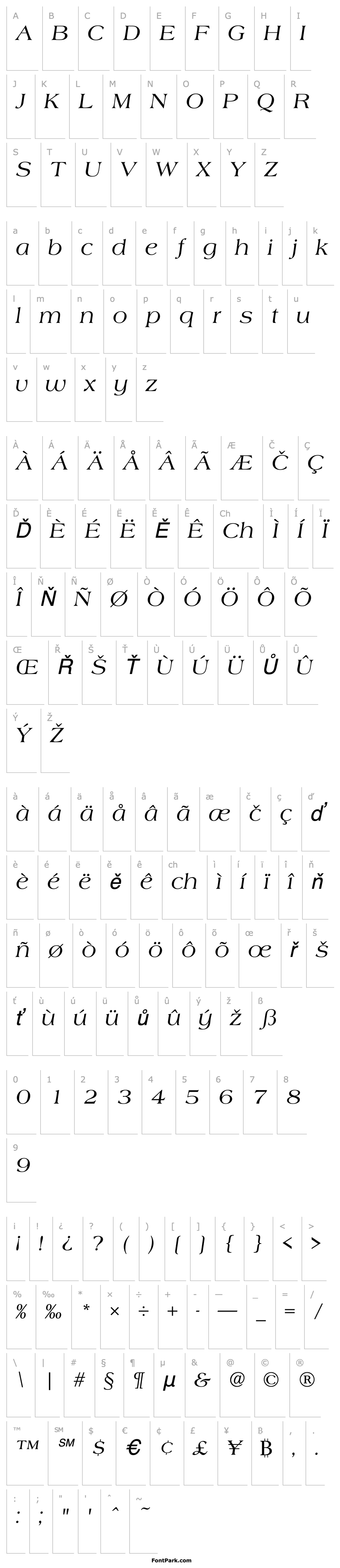 Overview AmericanaT Italic