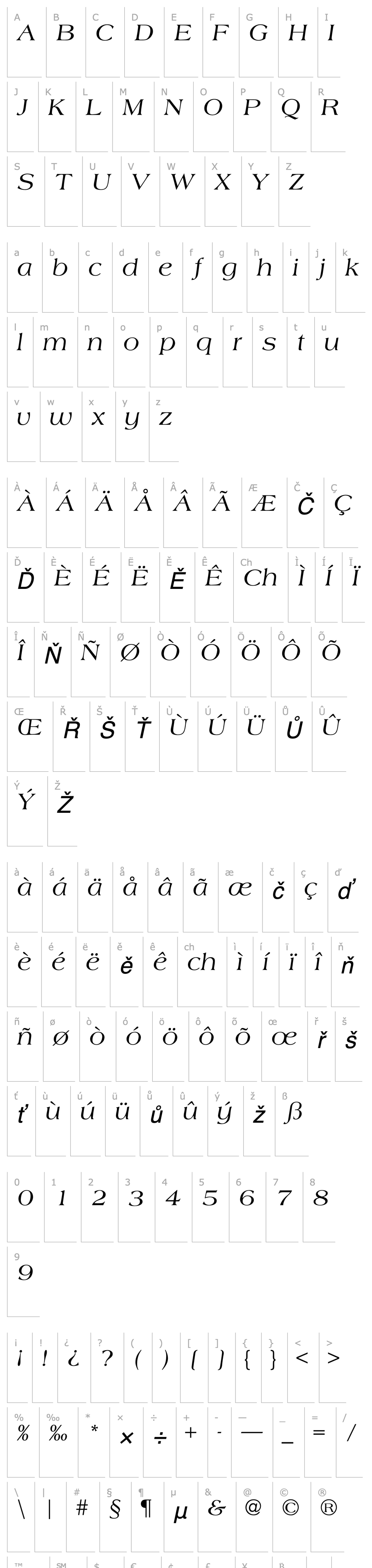 Overview Amherst Italic