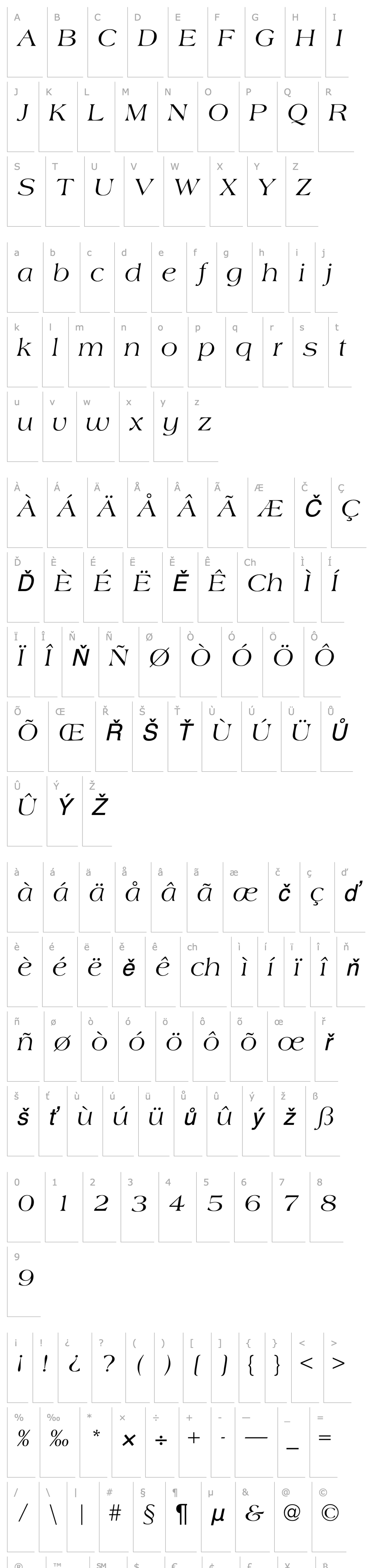 Overview AmiDB Italic