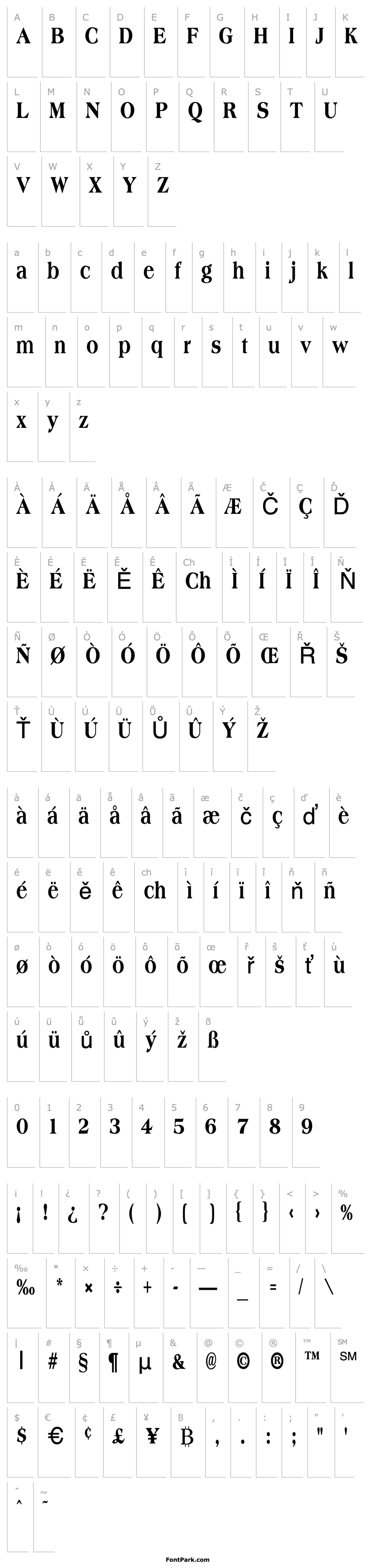 Overview AmphionCondensedExtrabold Regular