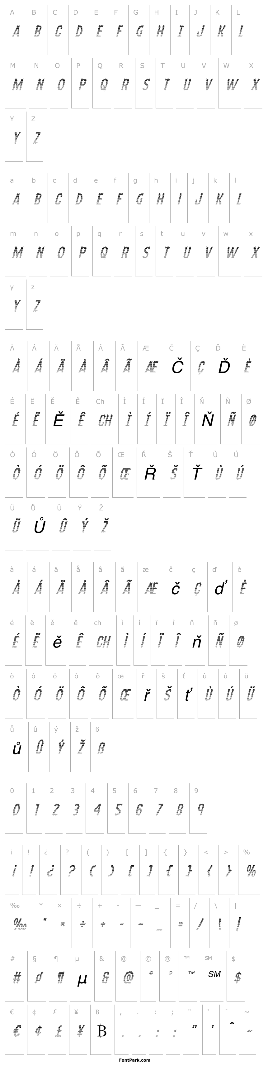 Přehled Ampire Gradient Italic