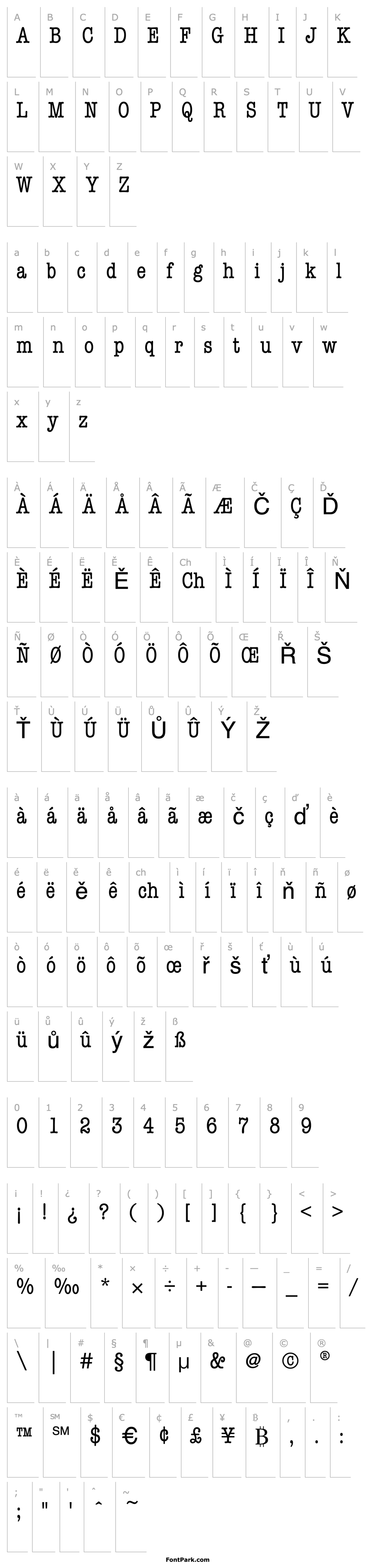 Overview AmTypewriterCdMdITCTT