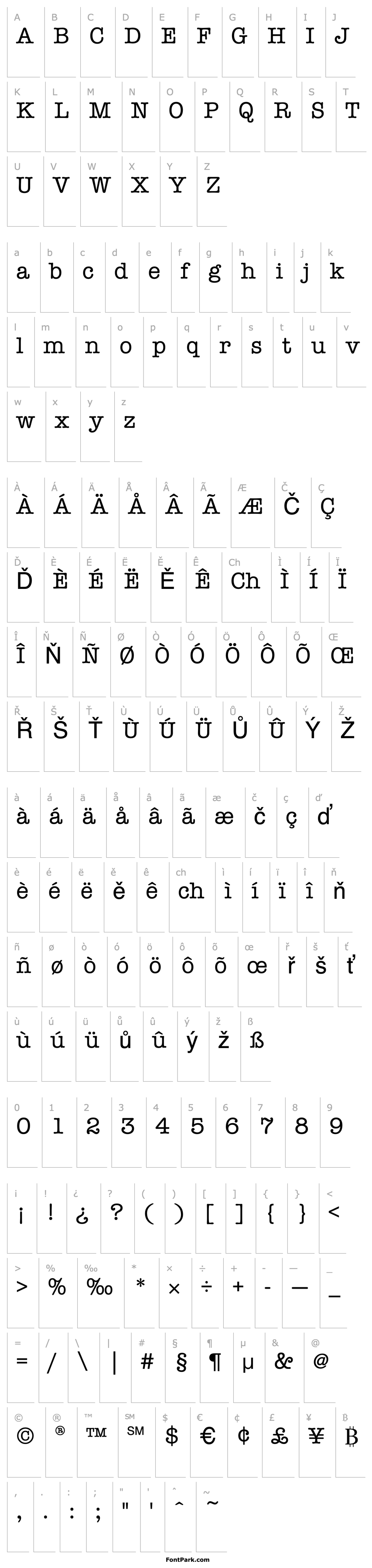 Overview AmTypewriterMdITCTT