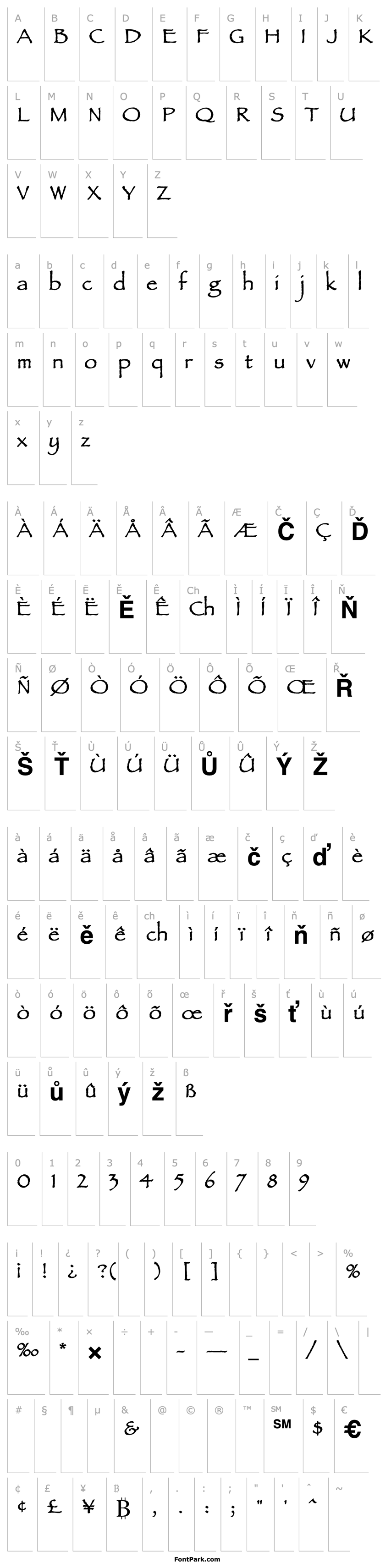 Přehled AncientScript Bold