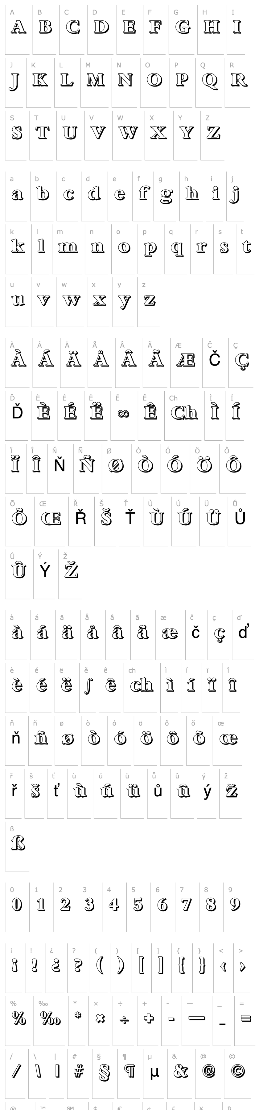 Přehled AndrewBeckerShadow-ExtraBold-Regular