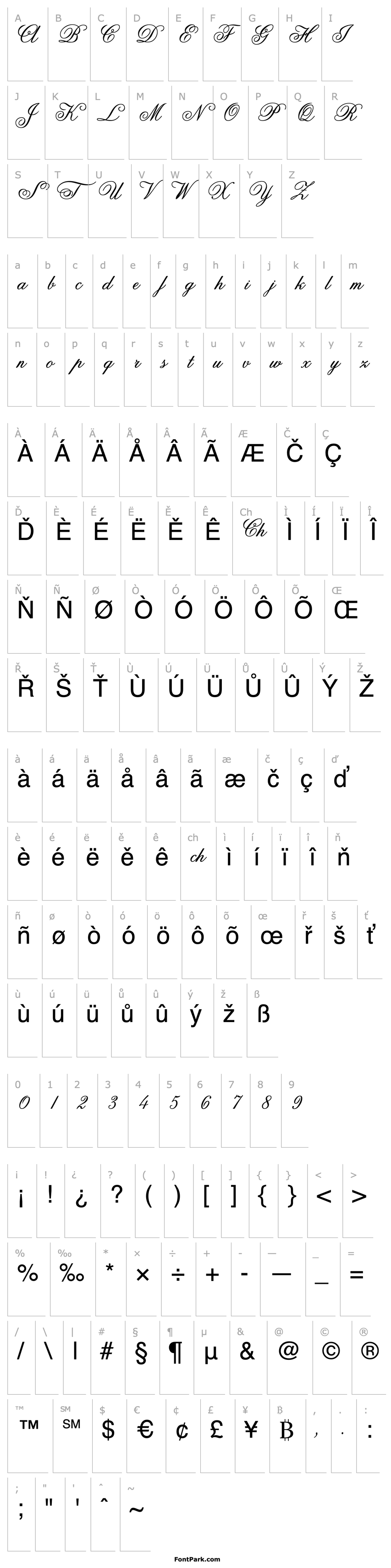 Overview Anglia Script Concise