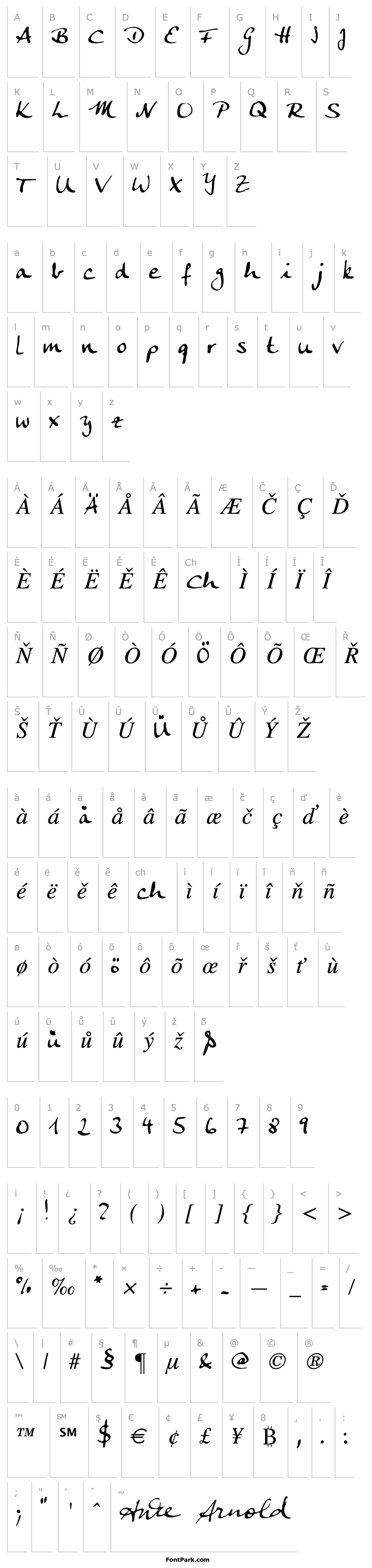 Přehled AnkeCalligraph