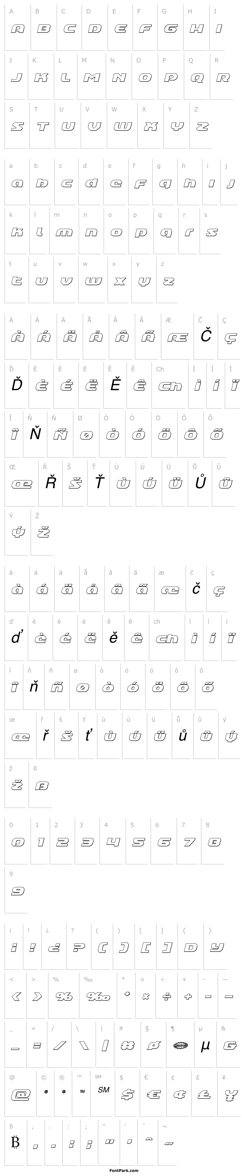 Overview Annapolis Lower Case Outline Italic