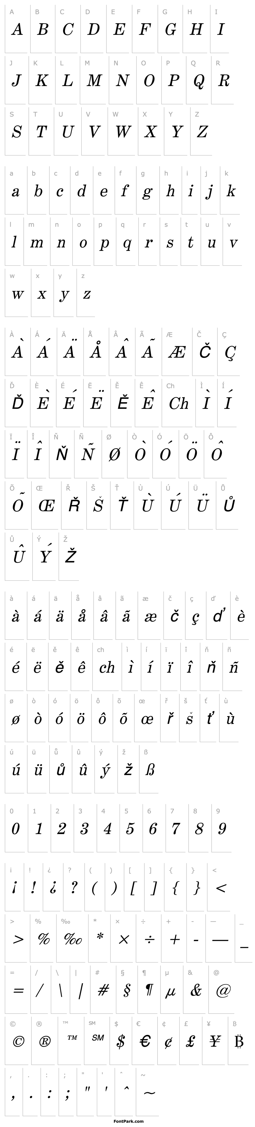 Přehled Annual Italic